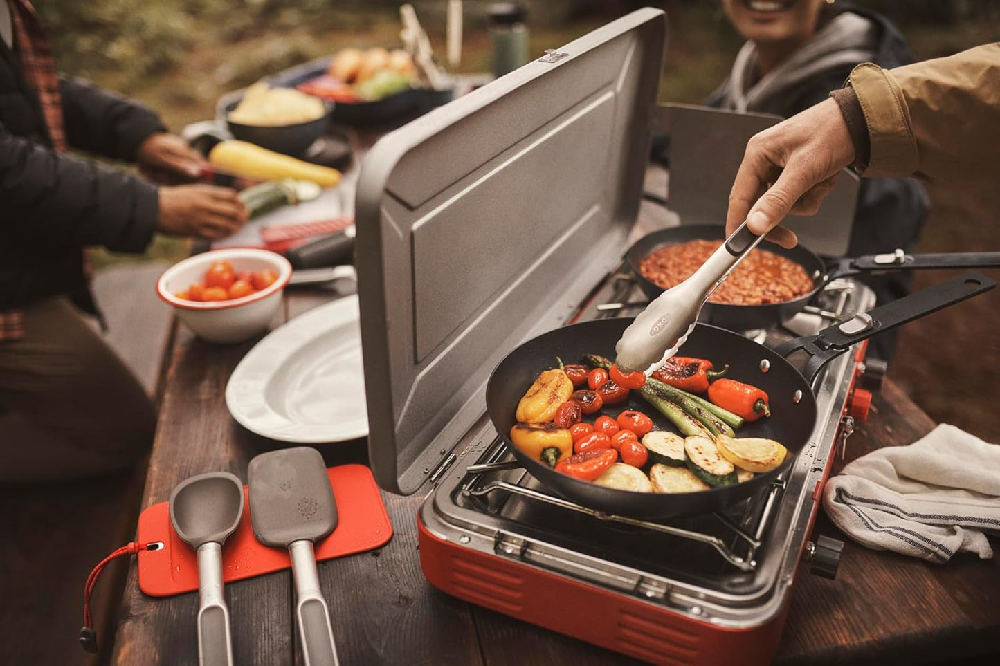 OXO Camp Stove Cooking Set - 4-Piece Outdoor Cooking Gear for Adventurers