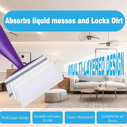 Skiennix Swiffer Wet Pads Refills - 64 Count Disposable Wet Jet Pads for Hardwood & Tile Floors
