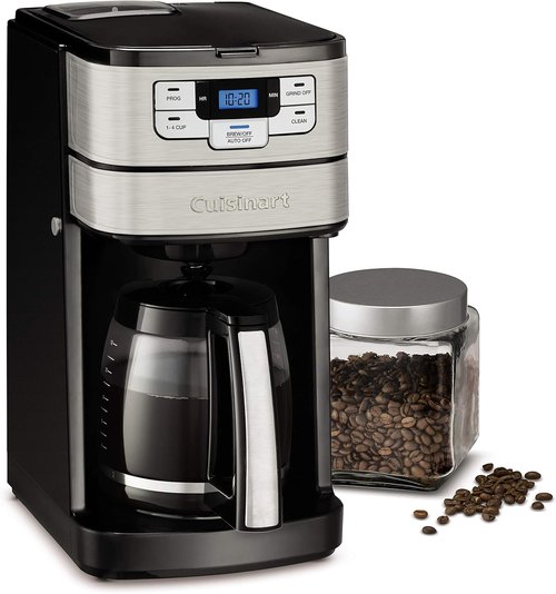 Cuisinart 12-Cup Coffee Maker - Automatic Grind & Brew with Programmable Features | Black/Stainless Steel