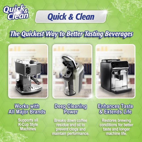 Keurig Cleaning Pods - 6-Pack K Cup Cleaner for 2.0 Coffee Machines | Non-Toxic & Eco-Friendly Stain Remover