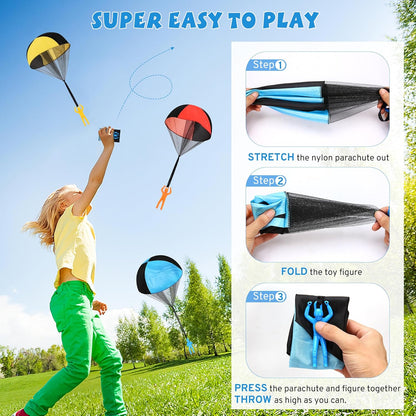Parachute Toy - Flying Parachute Men for Kids | Perfect Outdoor & Indoor Fun for Ages 3-12