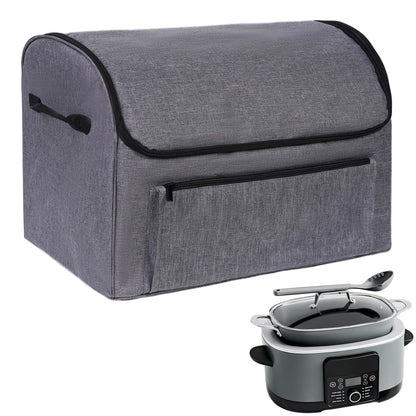 Slow Cooker Cover Bag for Ninja Foodi Possible Cooker Pro, Durable Dust Cover with Front Pocket Handle, Scratch Water Resistant, Gray