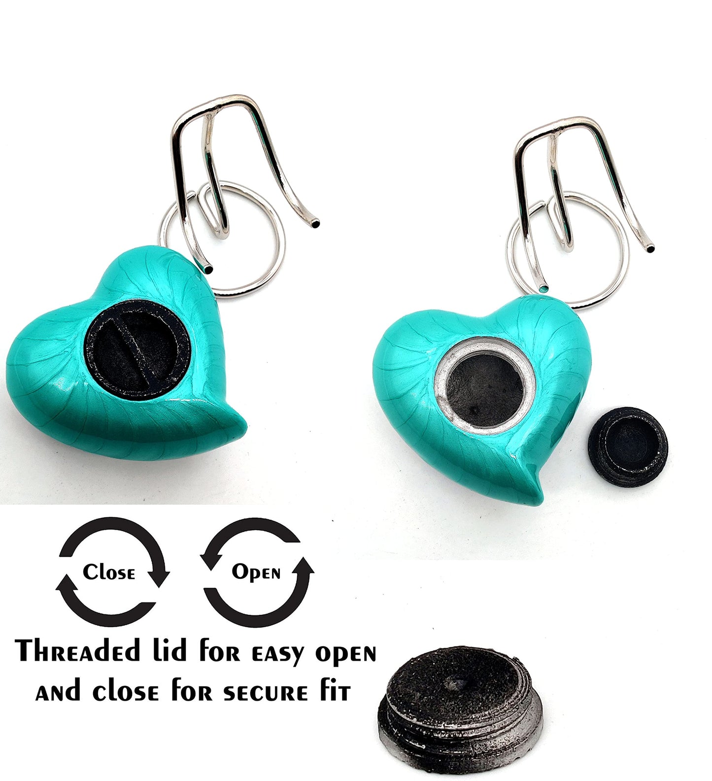 TURKESH Heart Keepsake Urn - Mini Ash Urn Small Handcrafted Cremation Urn for Ashes - Tribute to Your Loved One - Perfect for Adults & Infants with Free Premium Velvet Box & Display Stand (TURKESH)