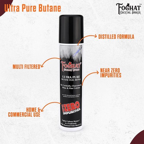 Foghat Culinary Butane Fuel Refill - 60ml Canister for Kitchen Smoking Torches | Food Grade, Ultra Refined