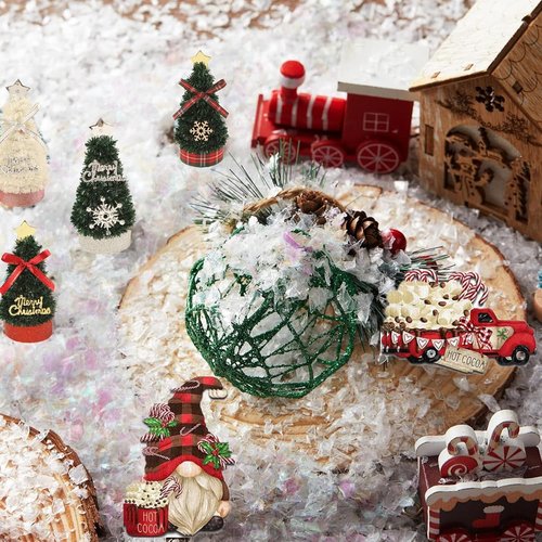 Jylucky Fake Snow Decoration - Sparkling White Craft Snowflakes for Holiday Displays | 12.5 Ounces