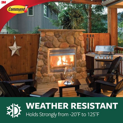 Command Outdoor Mounting Strips - 4 Medium & 2 Large Clear Strips for Easy Installation