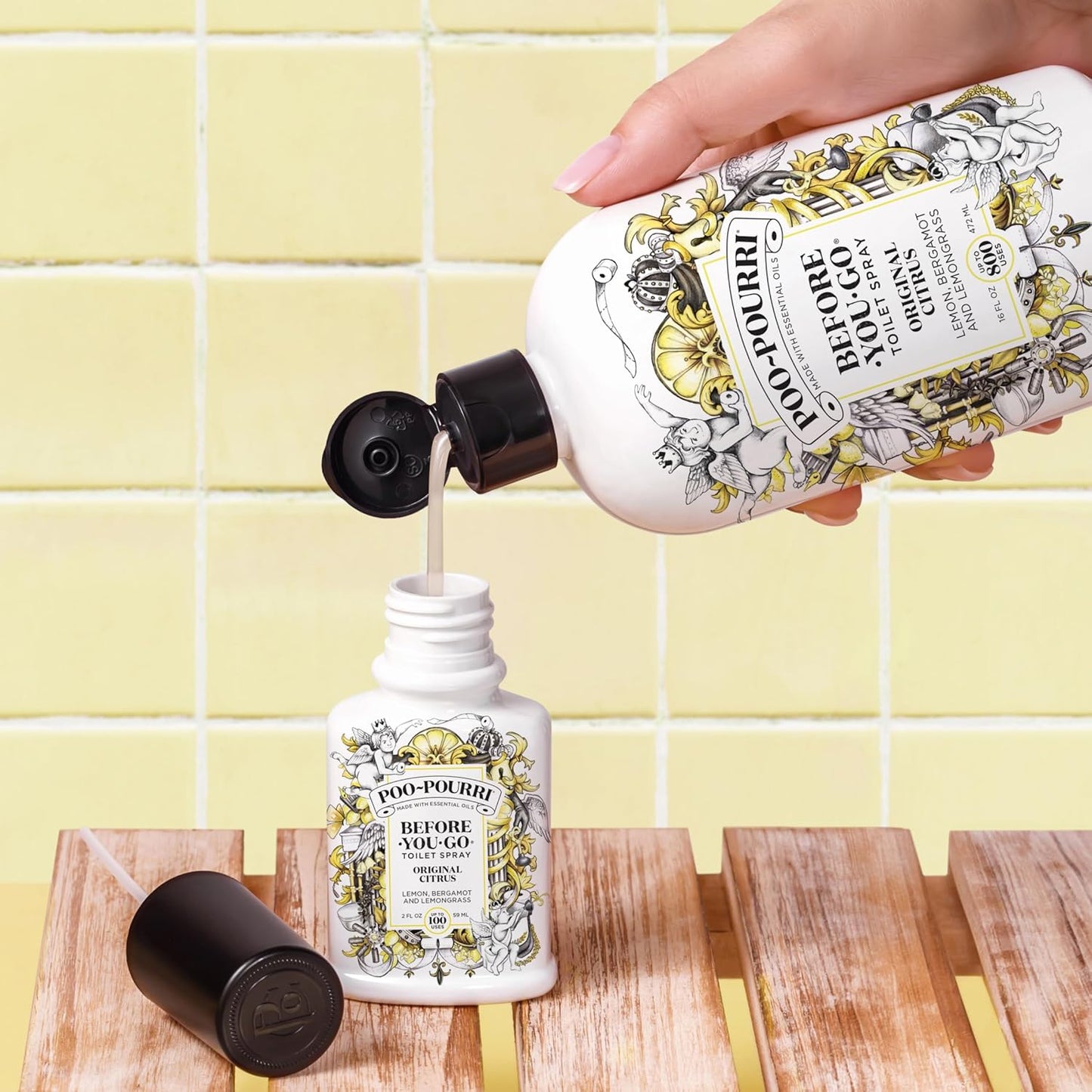 Poo-Pourri Pocket Toilet Spray - Travel Essential for On-The-Go Odor Control | Beach Bum, 1 Fl Oz, TSA Approved