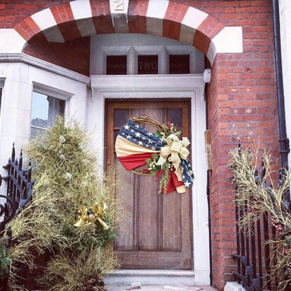 250th Anniversary Patriotic Wreath - 3D Eagle Design for Front Door | All-Weather Red, White & Blue Decoration