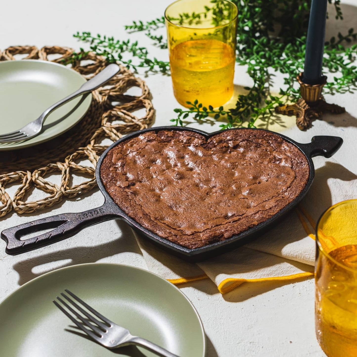 Lodge Seasoned Cast Iron Heart Skillet
