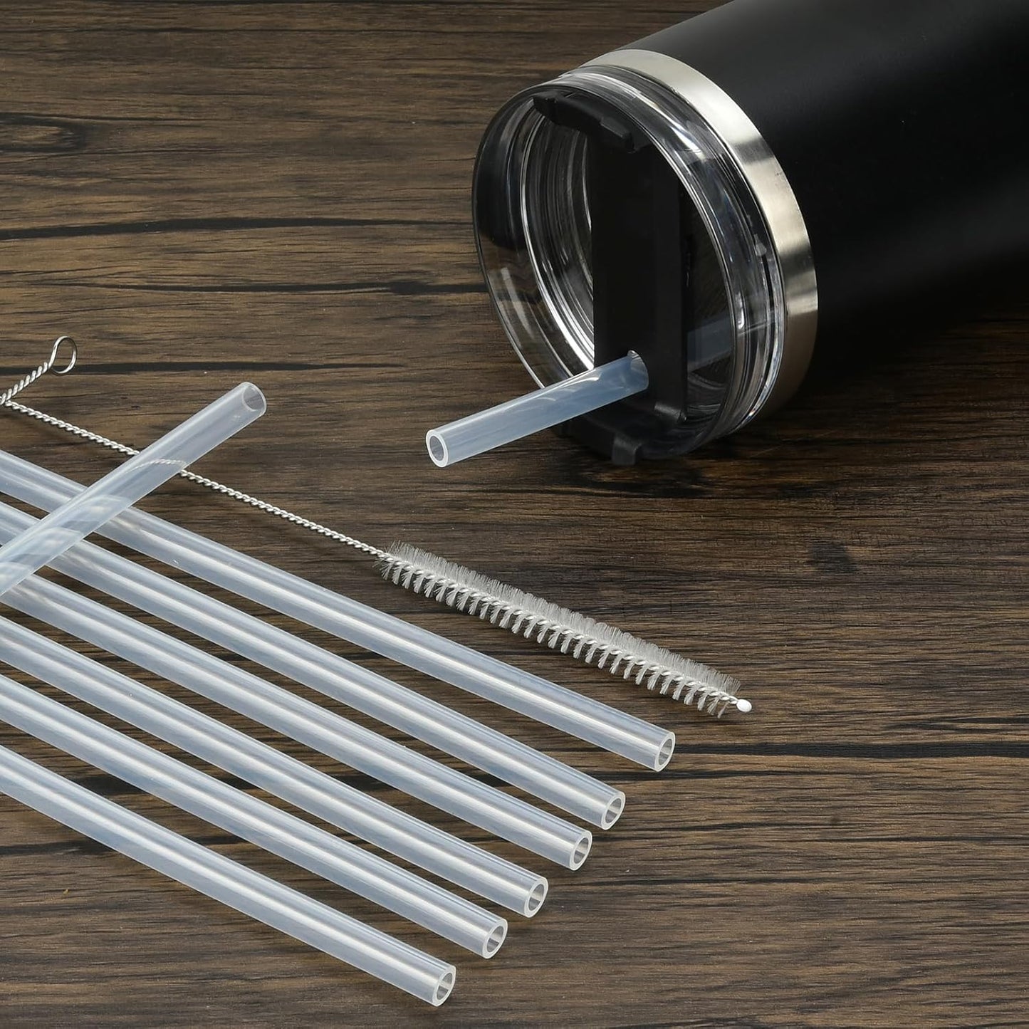 Stanley 6-Pack Replacement Straws - 12-Inch Clear Reusable Plastic Straws for 40 oz & 30 oz Tumblers | Dishwasher Safe & BPA-Free