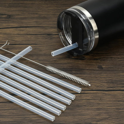 Stanley 6-Pack Replacement Straws - 12-Inch Clear Reusable Plastic Straws for 40 oz & 30 oz Tumblers | Dishwasher Safe & BPA-Free