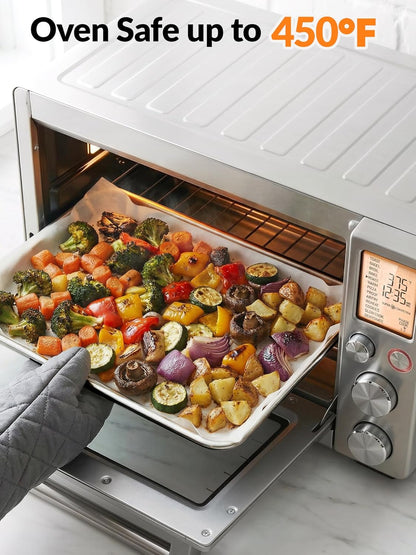 SMARTAKE Parchment Paper Baking Sheets - 200 Pcs Non-Stick Precut 16x24 Inches for Baking, Grilling & More