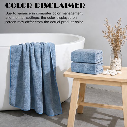SEISSO Bath Towels Set Extra Large 63 x 35 in, Oversized Bath Sheets 70% Polyester 30% Viscose Fiber from Bamboo, Ultra Soft Absorbent Quick Dry Shower Towel for Bathroom Hotel Pool SPA Gym, 4 Pack