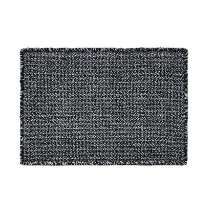TYUU Black and White Bathroom Rugs, Waffle Bath Mat Non Slip Washable Super Absorbent Quick Dry Boho Farmhouse Bathroom Decor, 36"x24" Black and White
