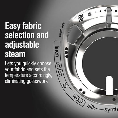 CHI Steam Iron - Professional Grade 1700 Watts with 8’ Retractable Cord & Titanium Soleplate | Black/Chrome