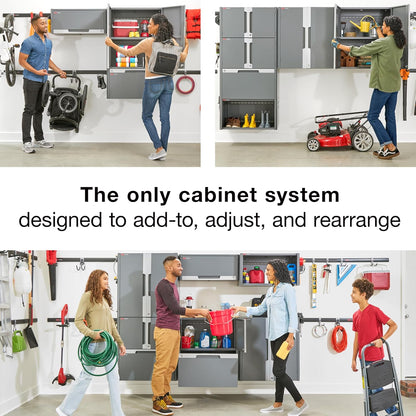 Rubbermaid FastTrack 2-Door Cabinet - Durable Garage Storage Solution for Organized Spaces