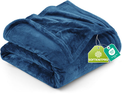 Utopia Bedding Fleece Blanket Twin Size Royal Blue 300GSM Luxury Anti-Static Fuzzy Soft Microfiber Bed Blanket (60x80 Inch)