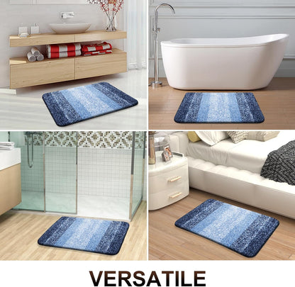 OLANLY Bathroom Runner Rug - Extra Soft Microfiber, Quick Dry, Machine Washable | 59x20, Navy