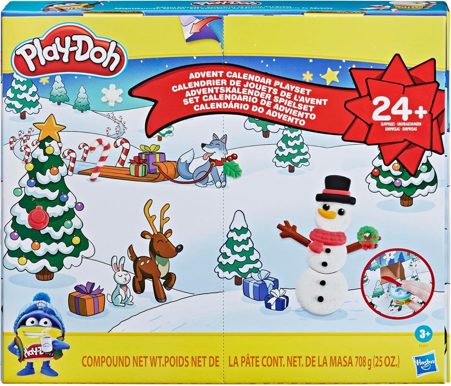 Play-Doh Advent Calendar | Fun Toy for Kids 3+ with 24 Surprises, Playmats & Non-Toxic Cans