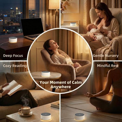 Kipcush White Noise Machine with Night Light – Nursery Sound Machine with Soft Non-Glare Lamp, 30 Soothing Sounds, 8 Color Lights, Up to 8-Hour Timer for Baby & Adults