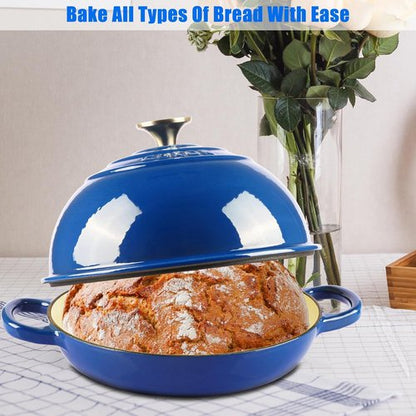 CUKOR 7QT Dutch Oven Pot - Enameled Cast Iron for Baking & Cooking | Non-Stick Lid for Oven & Stovetop