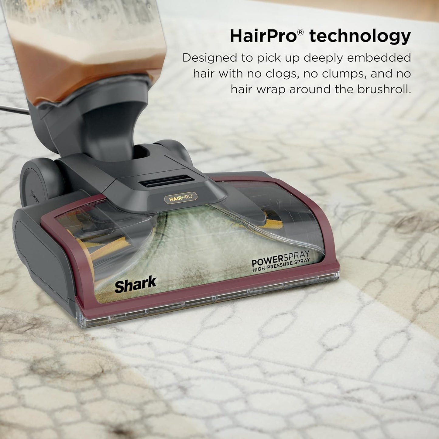 Shark CarpetXpert HairPro - Upright Carpet & Area Rug Cleaner for Pets | Effective Odor Removal | Magenta