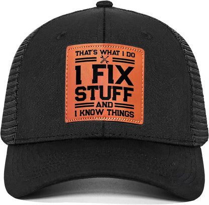 Skiennix Unique Gifts for Men | Cool Birthday Ideas for Dad, Grandpa & Him - Black Handyman Hat