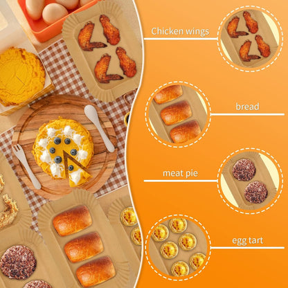 Ninja Air Fryer Liners - 130PC Disposable Baking Parchment Paper | Food-Grade Rectangle Inserts