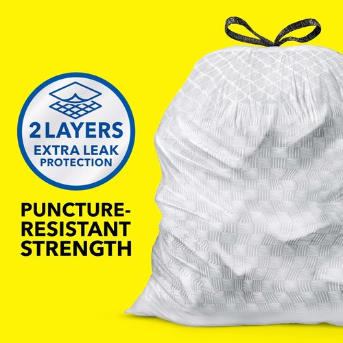 Glad ForceFlex Tall Kitchen Trash Bags - 13 Gallon, Fresh Clean Scent | 140 Count (Pack of 2)