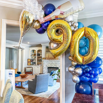 Voircoloria Navy Blue Balloons - 66 Pack of 12-Inch Dark Blue Latex Party Balloons for Celebrations
