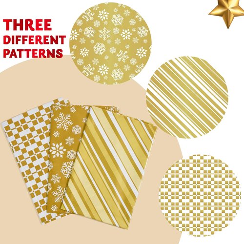 JOYIN Jumbo Gift Bags - 3 Pack 56”x36” Gold Holiday Plastic Bags for Christmas & Large Toys