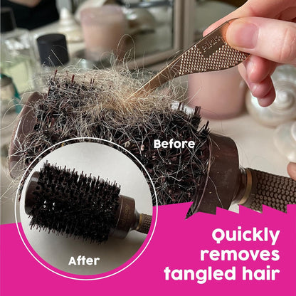 Pikk-it Vacuum Hair Brush Cleaner Tool - Effortlessly Removes Pet & Human Hair | Single/Twin Pack