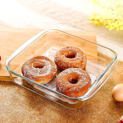 9x9In Square Baking Dish | 2.4QT Glass Baking Pan - Perfect for Oven Baking