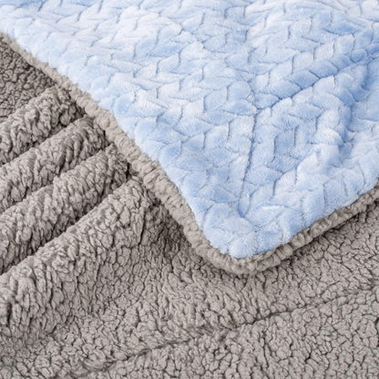 Skiennix Fuzzy Blanket - Soft, Warm Coral Fleece for Baby | Cozy Toddler Receiving Blanket (40" x 48", MD-Sky Blue)