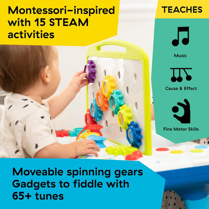 Baby Einstein Curiosity Table - Montessori Activity Play Station for 12 Months & Up | Interactive Floor Toy