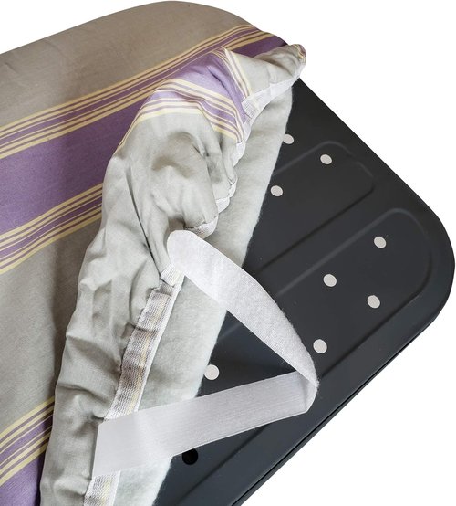 HOMZ Premium Ironing Board Cover & Pad - Standard Width, 13-15" W x 53-55" L, Purple Diagonal Stripe