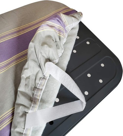 HOMZ Premium Ironing Board Cover & Pad - Standard Width, 13-15" W x 53-55" L, Purple Diagonal Stripe