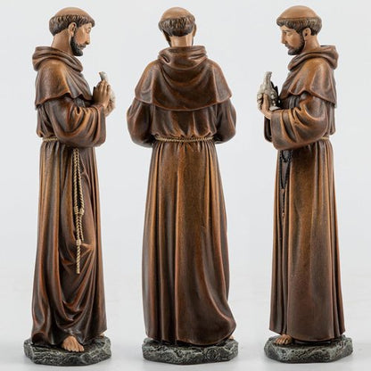 Buildclassic Saint Francis Statue - 6" Inspirational Garden Figure | Patron Saint of Nature, Devotional Décor