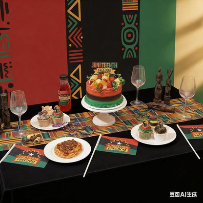 Regine Switzerland 12-Piece Disposable Tablecloth Set - Rectangular Party Covers in Red, Black, Green & Yellow (54x108 Inch)