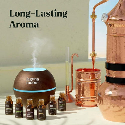 Lagunamoon Essential Oils Aromatherapy Set - 6 Premium Oils for Diffusers & Home Fragrance | 10mL Each