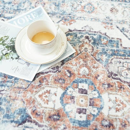 Hallway Washable Runner Rug - Vintage Soft Non-Slip Carpet for Entryway | 2'6''x14', Brick