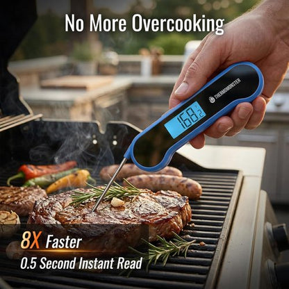Instant Read Meat Thermometer - Skiennix Digital Cooking Thermometer with ±0.5℉ Precision | Blue