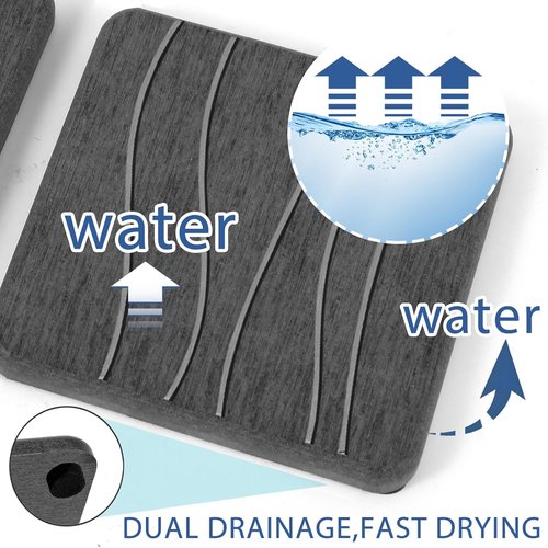 Diatomite Coasters by Skiennix - Fast Drying Water Absorbing Stone Tray Set | 2PCS for Kitchen & Bathroom