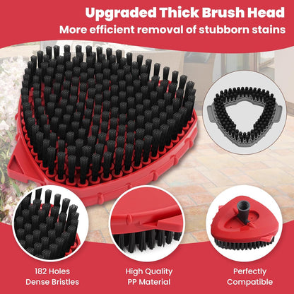 O Cedar Spin Mop Replacement Kit - 2 Microfiber Mop Heads, 58" Handle & Scrub Brush Attachment