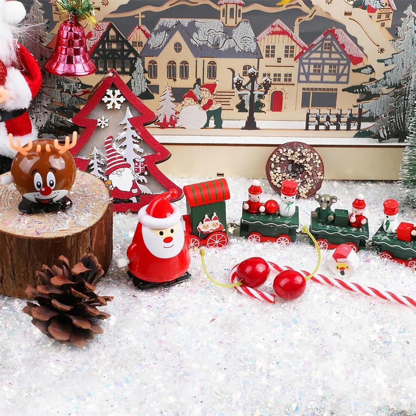 Skiennix 50g Fake Snow Decoration - Sparkly White Faux Snowflakes for Christmas Party Decor