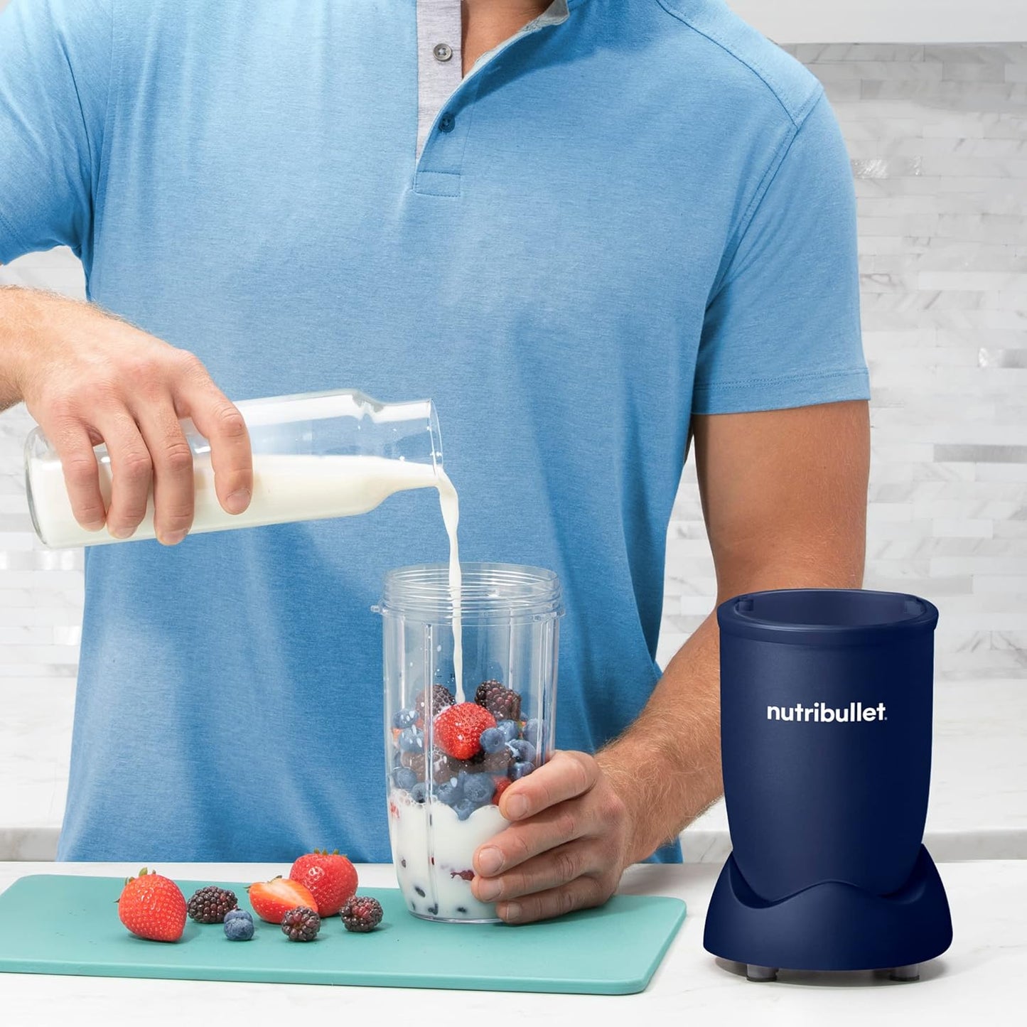 NutriBullet Pro 13-Piece Set - Powerful 900W Blender in Matte Navy Blue