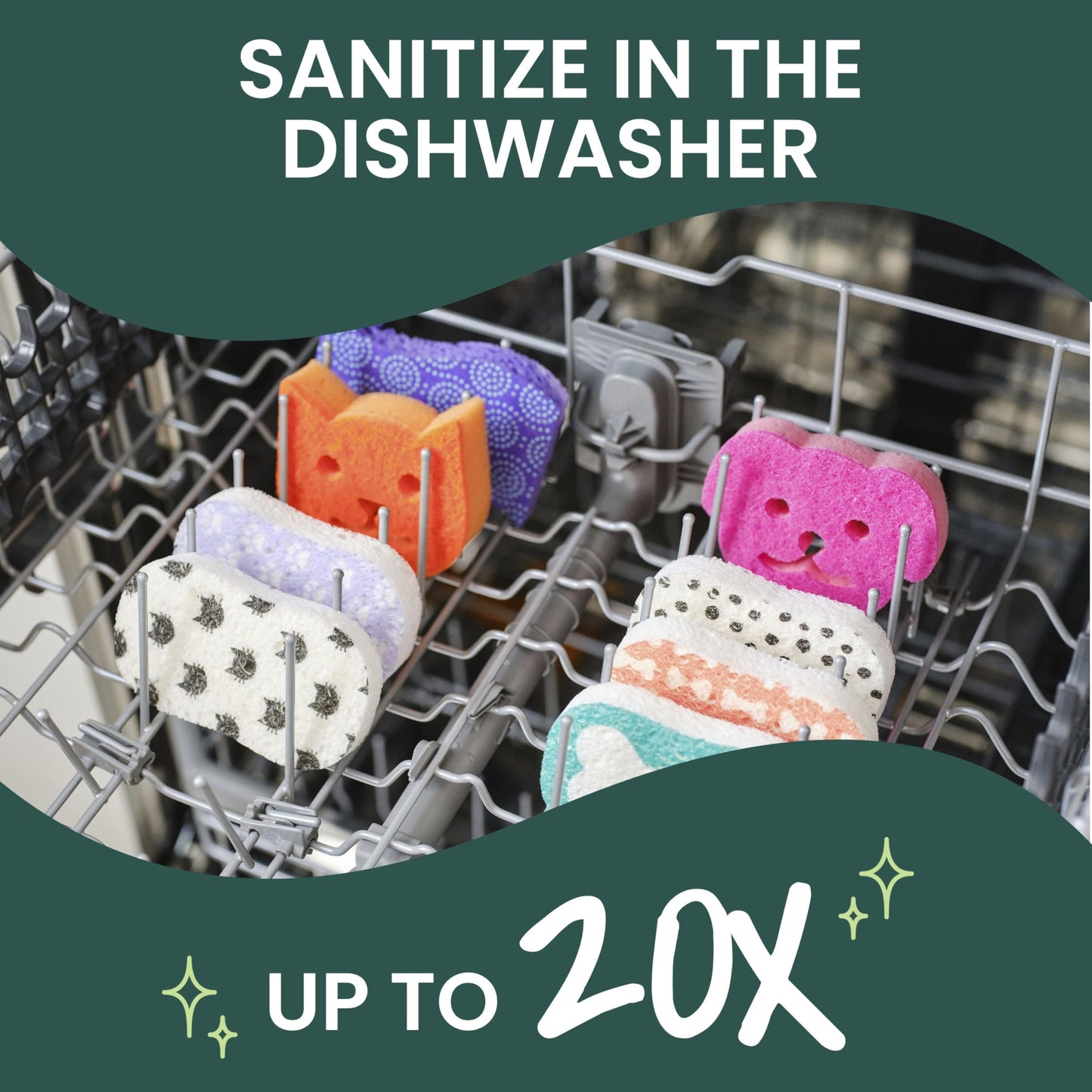 Scotch-Brite Odor Resist Non-Scratch Scrub Sponge, Dishwasher-Safe Kitchen Sponges That Resist Bacterial Odors, Multipurpose Dish Sponges for Gentle Cleaning and Pet Messes, 2 Dish Sponges