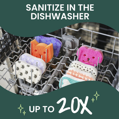 Scotch-Brite Odor Resist Non-Scratch Scrub Sponge, Dishwasher-Safe Kitchen Sponges That Resist Bacterial Odors, Multipurpose Dish Sponges for Gentle Cleaning and Pet Messes, 2 Dish Sponges