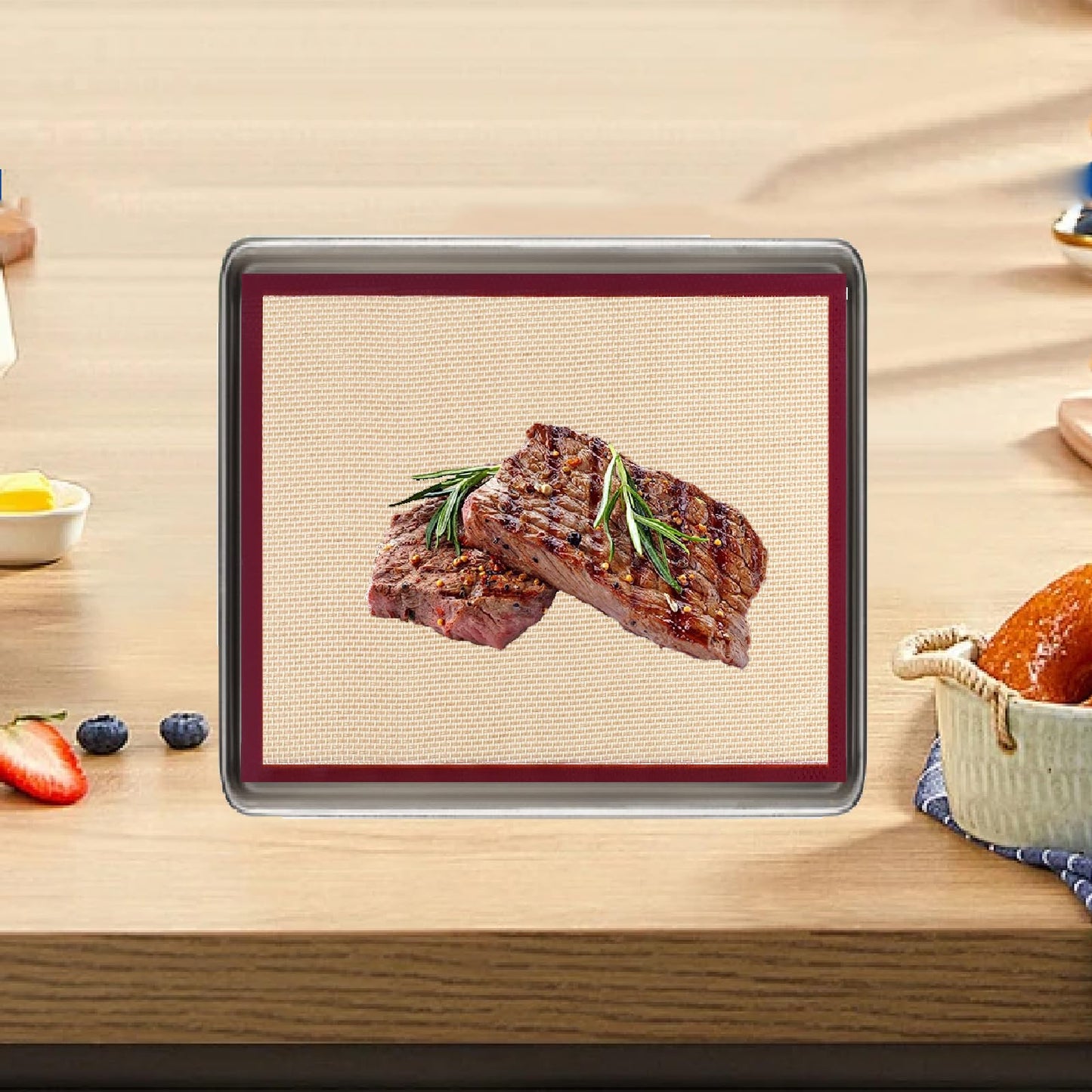 Silicone Air Fryer Liners Reusable For Emeril Lagasse French Door 360 Air Fryer, Baking Mat Accessories Compatible With Emeril 26 QT Dual-Zone Airfryer Oven