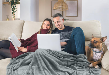 Utopia Bedding Fleece Blanket - Luxury Soft Anti-Static Microfiber | Full Size Ash Grey (90x84 Inch)